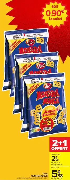 Carrefour Market Chips monster munch offre