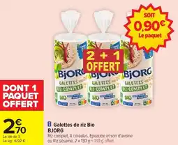 Carrefour Market Galettes de riz bio bjorg offre