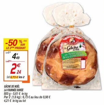 Netto Gâche de noël la fournée dorée offre