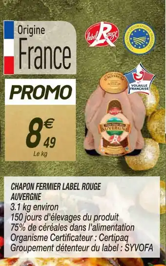 Netto Chapon fermier label rouge auvergne offre