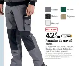 Espace emeraude DASSY Pantalon de travail offre