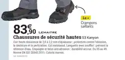 Espace emeraude KAPRIOL Chaussures de sécurité hautes offre