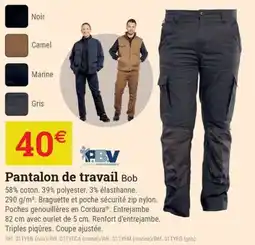 Espace emeraude Pantalon de travail Bob offre