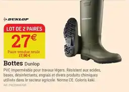 Espace emeraude DUNLOP Bottes offre
