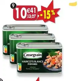 Maximo Lot de 3 boîtes 1/2 de haricots blancs préparés Cassegrain offre