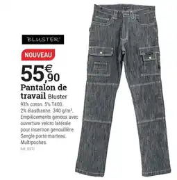 Espace emeraude BLUSTER Pantalon de travail Bluster offre