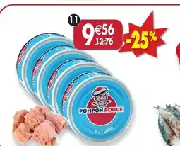 Maximo Lot de 4 boîtes de thon albacore entier au naturel pompon rouge offre
