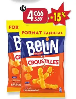 Maximo Lot de 2 sachets de croustilles goût emmental format familial belin offre