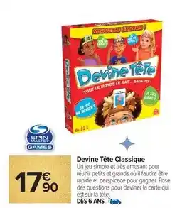Carrefour Market Spin master - devine tête classique offre