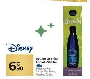 Carrefour Market Disney - gourde en métal i stitch offre