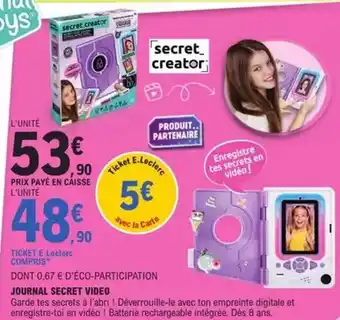 E.Leclerc E.leclerc - secret creator offre