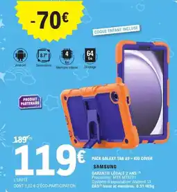 E.Leclerc Samsung - galaxy tab a9 + kid cover offre