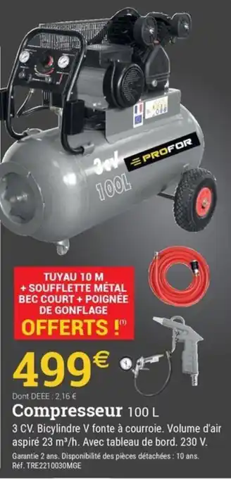 Espace emeraude PROFOR Compresseur offre