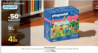 Carrefour Drive Playmobil - fête d'anniversaire offre