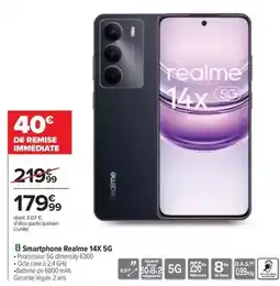 Carrefour Realme - smartphone 14x 5g offre