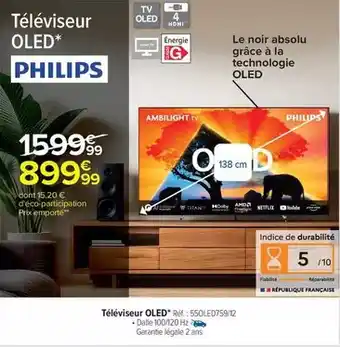 Carrefour Philips - téléviseur oled offre