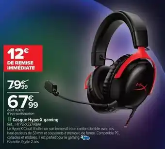 Carrefour Durable - casque hyperx gaming offre
