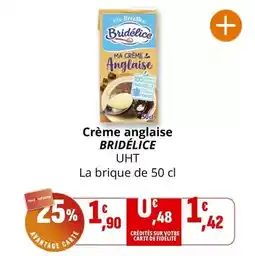 Coccinelle Supermarché BRIDÉLICE Crème anglaise offre