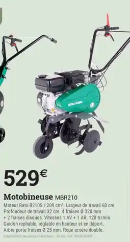 Espace emeraude Motobineuse offre