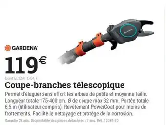 Espace emeraude GARDENA Coupe-branches télescopique offre