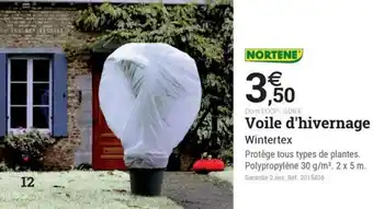 Espace emeraude NORTENE Voile d'hivernage offre