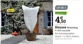 Espace emeraude NORTENE Housse Winterbag offre