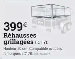 Espace emeraude Réhausses grillagées LC170 offre