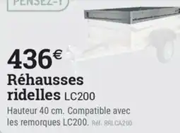 Espace emeraude Réhausses ridelles LC200 offre