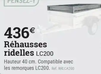 Espace emeraude Réhausses ridelles LC200 offre