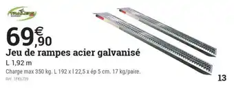 Espace emeraude Jeu de rampes acier galvanisé offre