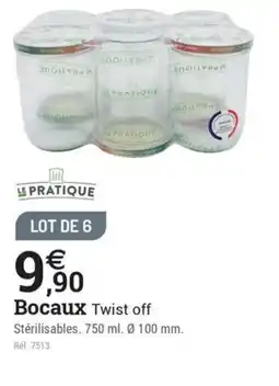 Espace emeraude LE PRATIQUE Bocaux offre