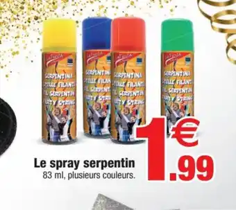 Bazarland Le spray serpentin offre