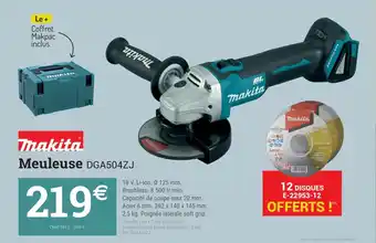 Espace emeraude MAKITA Meuleuse DGA504ZJ offre