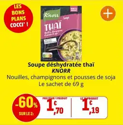 Coccinelle Supermarché KNORR Soupe déshydratée thaï offre