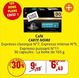 Coccinelle Supermarché CARTE NOIRE Café offre