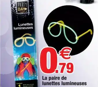 Bazarland La paire de lunettes lumineuses offre