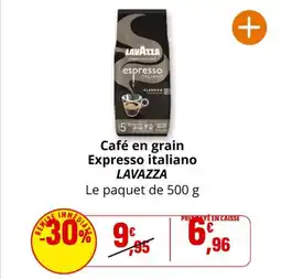 Coccinelle Supermarché LAVAZZA Café en grain Expresso italiano offre