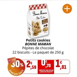 Coccinelle Supermarché BONNE MAMAN Petits cookies offre