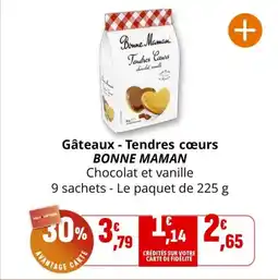 Coccinelle Supermarché BONNE MAMAN Gâteaux - Tendres cœurs offre