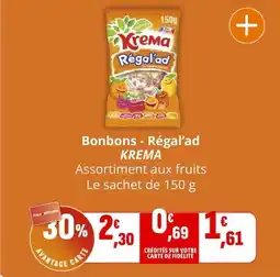 Coccinelle Supermarché KREMA Bonbons - Régal'ad offre