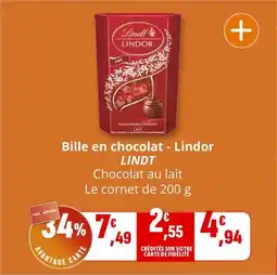 Coccinelle Supermarché LINDT Bille en chocolat - Lindor offre