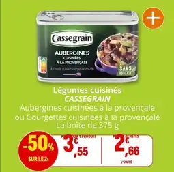 Coccinelle Supermarché CASSEGRAIN Légumes cuisinés offre