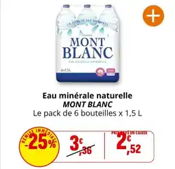 Coccinelle Supermarché MONT BLANC Eau minérale naturelle offre
