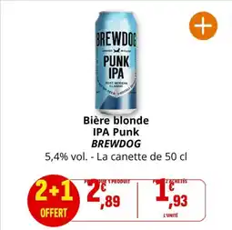 Coccinelle Supermarché BREWDOG IPA Punk Bière blonde offre