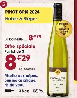 Maximo Pinot gris 2024 huber & bléger offre