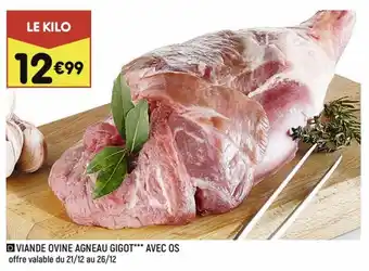 Leader Price Viande ovine agneau gigot avec os offre
