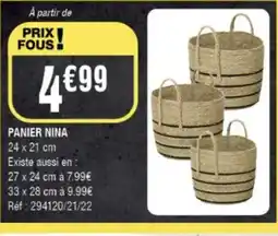 La Foir'Fouille PANIER NINA offre