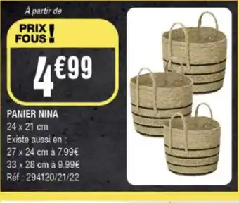 La Foir'Fouille PANIER NINA offre