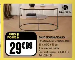 La Foir'Fouille KOKOON Bout de canapé alex offre