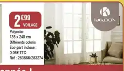 La Foir'Fouille KOKOON Voilage offre